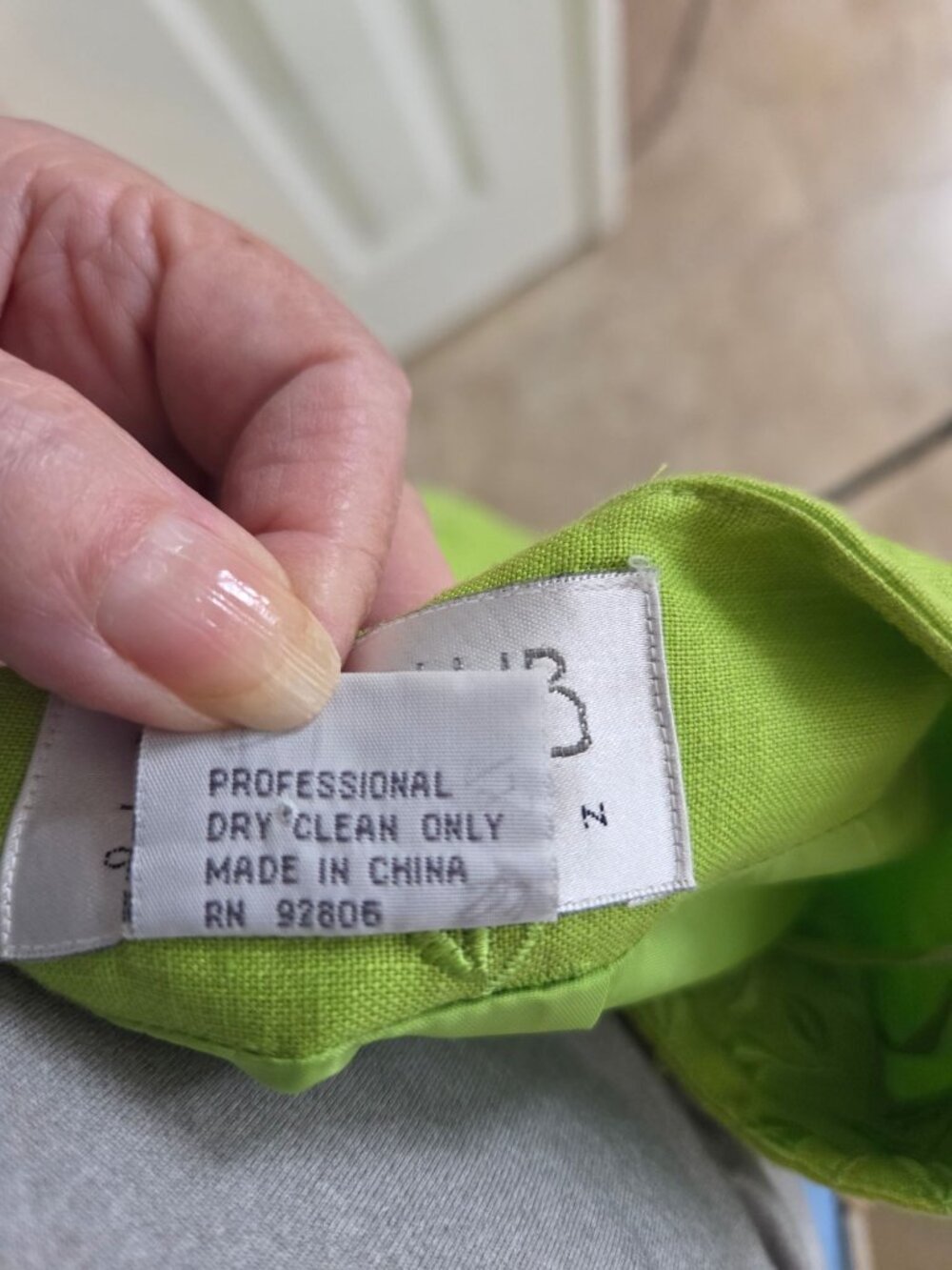 Vintage Lime Green Linen Skirt Sz 14 Floral Embroidery Maxi Coastal Boho Summer - Picture 8 of 13